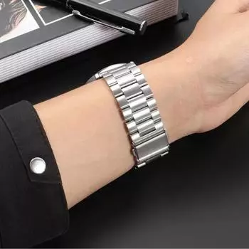 Ремешок из нержавеющей стали с быстрой посадкой без зазоров для Samsung Galaxy Watch 6 Classic 43 47 мм для Galaxy 6 5 4 44 40 мм 5 Pro 45 мм браслет Galaxy 6classic 47mm серебряный