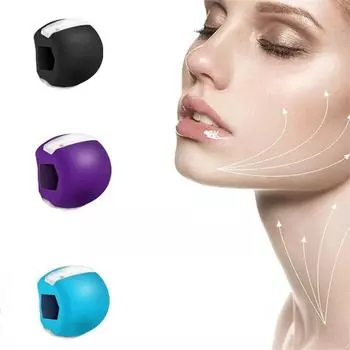 Ремешок из силикагеля, тренажер для челюсти, шарик для снятия стресса для лица, линия челюсти, мышцы, тоник для лица, тренажер для скул, тренажер для тренажерного зала, фитнес-тренажеры синий