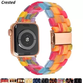 Ремешок из смолы для Apple, ремешок для часов 44 мм, 40 мм, 42 мм, 40 мм, роскошный ремешок для часов Accessoreis, браслет iWatch series 3, 4, 5 se 6, ремешок