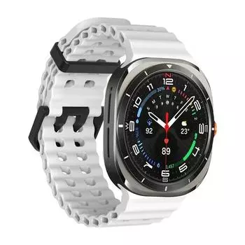 Ремешок Marine для Samsung Galaxy Watch Ultra 47 мм, спортивный силиконовый ремешок, браслет для Samsung Galaxy Ultra, аксессуары для часов 47mm белый