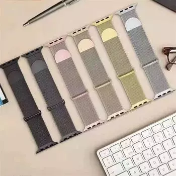 Ремешок Milanese Loop для Apple Watch Band Ultra 49 мм 10 9 8 7 46 мм 42 мм 45 мм 41 мм Магнитный браслет iWatch 6 5 4 SE 44 мм 40 мм Ремень 38/40//41mm