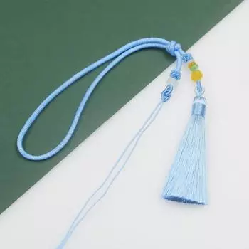 Ремешок на руль, кисточка для подвешивания автомобиля, сплетенный вручную шнурок из агата для короткого ключа, веревка Wenwan для подвешивания сумки небесно-голубой