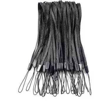 Ремешок на запястье для Airpods Pro 2, USB-накопители, держатель для карт, идентификационные значки, ключи, брелок, короткая нейлоновая струна, телефонная цепочка, аксессуары для двора чёрный