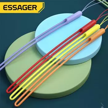 Ремешок на запястье Essager для Iphone Xiaomi Samsung, универсальный ремешок для телефона, шнурок для USB-флеш-накопителя, камеры, силиконовый шнур для ключей Red