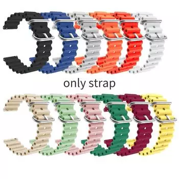 Ремешок Ocean, 20 мм, 22 мм, для Amazfit Gts 3 2 2e 2Mini, силиконовый ремешок для Amazfit Bip 3 3pro gtr 2 2e, ремешок active 2 s3 gtr 4 3 2pro
