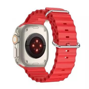 Ремешок Ocean для Apple Watch 49 мм, 45 мм, 41 мм, 44 мм, 40 мм, 42 мм, 38 мм, 40, 44, 45 мм, силиконовый браслет iWatch series 7, 6, 5 se Ultra 8, ремешок