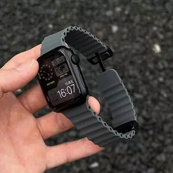 Ремешок Ocean Strap для Apple Watch S10 - силиконовый спортивный ремешок с магнитной застежкой для часов iWatch 10/9/8/7/6/5/4/3/2/1/se/Ultra/Ultra2 49 мм 46 мм 45 мм 41 мм 40 мм 38mm 40mm 41mm