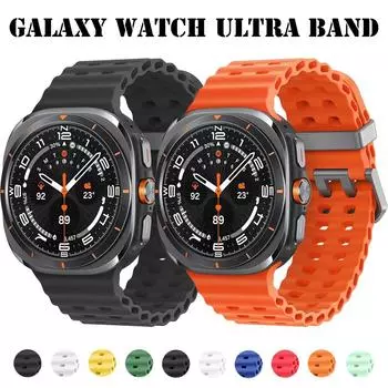 Ремешок One Click Marine для Samsung Galaxy Watch Ultra 47 мм, спортивный силиконовый ремешок, регулируемый, дышащий, водонепроницаемый, для Galaxy Watch 7 Ultra for Samsung Galaxy Watch Ultra винный