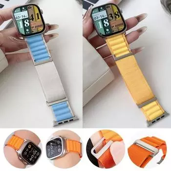 Ремешок-петля Alpine для Apple Watch Ultra, браслет 49 мм, 44 мм, 40 мм, 45 мм, 41 мм, 42 мм, 38 мм, 40, 44, 45 мм, браслет iWatch series 7, 6, 5, 3 se 8 For 38mm 40mm 41mm чёрный