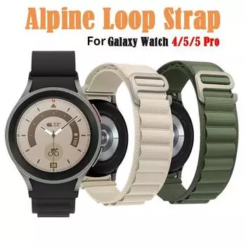 Ремешок-петля Alpine для Samsung Galaxy Watch 5/5 Pro, 45 мм, 40 мм, 44 мм, спортивный нейлоновый браслет Galaxy Watch 4/4 Classic, 46 мм, 42 мм