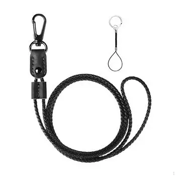 Ремешок, Портативные прочные шейные ремешки, Карточка для удостоверений личности, Телефон чёрный