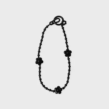 Ремешок с бусинами в виде цветка, черный