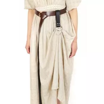 Ремешок с крючком, средневековый ремень, юбка, двойное кольцо, петля из искусственной кожи, аксессуар для взрослых в стиле Ренессанс, кружка викингов, ремень с крючком, женское длинное платье, фиксация чёрный