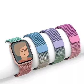 Ремешок с магнитной петлей для Apple Watch, ремешок 45 мм, 41 мм, 44 мм, 42 мм, 40 мм, 38 мм, браслет из нержавеющей стали Correa iWatch серии 4 3 SE 6 7 8 38&40&41mm