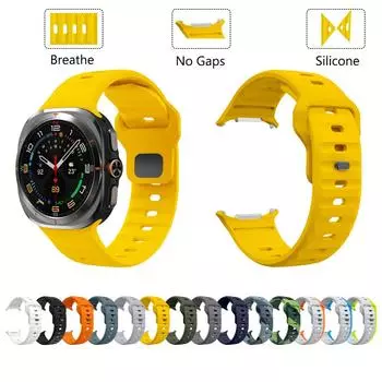 Ремешок с полным покрытием для Samsung Galaxy Watch Ultra 47 мм, водонепроницаемый ремешок с обратной застежкой для Galaxy Watch Ultra, ремешок для часов Galaxy watch Ultra чёрный