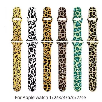 Ремешок с принтом для Apple Watch, ремешок 49 мм, 44 мм, 40 мм, 45/41 мм, 42 мм, 38 мм, 44 мм, силиконовый браслет серии iWatch Ultra Strap 38/40/41 mm
