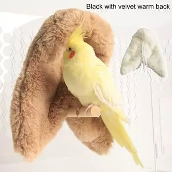 Ремешок с птичьим гнездом, мягкий плюшевый ветрозащитный платок для птиц, угловое одеяло с попугаем для домашних животных хаки