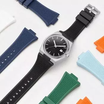 Ремешок с выпуклым концом для Tissot серии PRX T137.407/T137.410 Super Player, мужской резиновый силиконовый быстросъемный ремешок для часов 26x12 мм