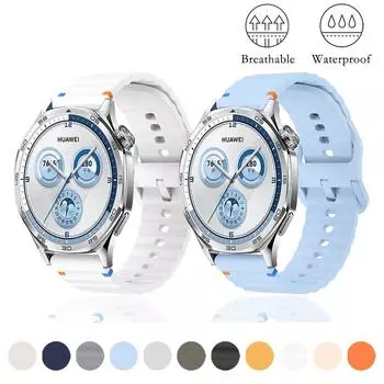 Ремешок совместим с силиконовыми ремешками для часов Huawei GT5 46 мм, сменные ремешки для часов Huawei GT5 22 мм, универсальный быстросъемный ремешок GT5 46MM чёрный