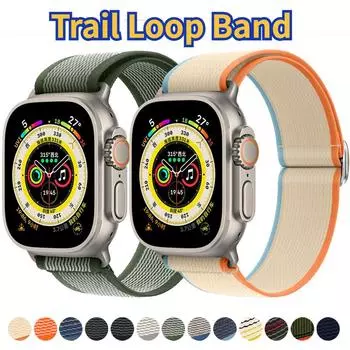 Ремешок Trail Loop для Apple Watch 49 мм, 44 мм, 40 мм, 45 мм, 41 мм, 42 мм, 38 мм, 40 мм, 44 мм, 45 мм, IWatch Series Ultra 7, 6, 3 Se 8, 5, 4, мягкий ремешок 38mm 40mm 41mm