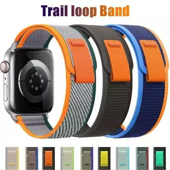 Ремешок Trail Loop для Apple Watch, ремешок Ultra, 49 мм, 44 мм, 40 мм, 45 мм, 41 мм, 42 мм, браслет Correa iWatch 7, 6, 5, 3 se 8, ремешок для часов