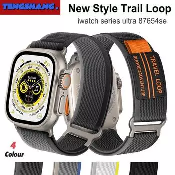 Ремешок Trail Loop для Apple Watch Ultra series 8, 7, 6, 5, 4, 3, ремешок для часов, браслет, ремешок iWatch, ремешок 44/45/40/49/41/38/42 мм