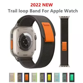 Ремешок Trail Loop для Apple Watch Ultra 49 мм, 45 мм, 41 мм, 44 мм, 40 мм, 42 мм, 38 мм, 40 мм, 44 мм, 45 мм, браслет iWatch series Ultra 7, 6, 5, 4, 3 se 8, ремешок 38&40&41mm