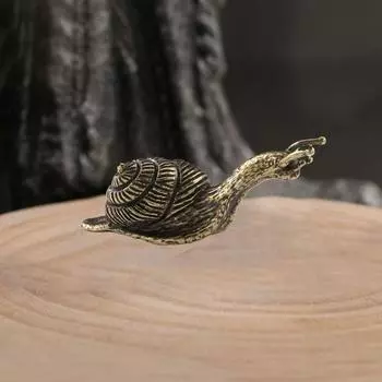 Ремесла Антикварный Украшение Улитка Чистая Медь Фигурки Животных Изысканная Статуэтка Улитка Офис медный