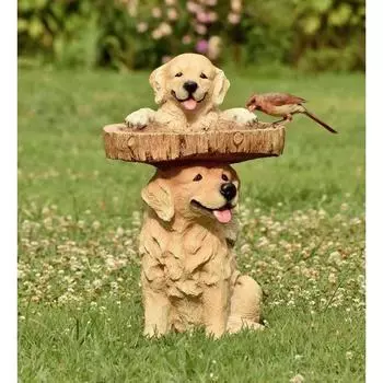 Ремесла из подсолнечника, садовые украшения, полирезин, подсолнечник, птичья ванна