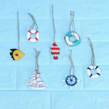 Ремесла Рыба Спасательный круг Подвеска Мини Морская звезда Рыболовные аксессуары Висячие украшения 1