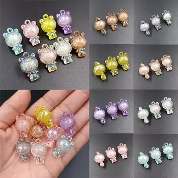 Ремесленные бусины, милые вишневые красочные пузырьки, акриловая подвеска ручной работы, 3 шт., для изготовления ювелирных изделий, ожерелья, сережек, браслетов, подвесок, сделай сам, модные 14*23mm 3Pcs оранжевый