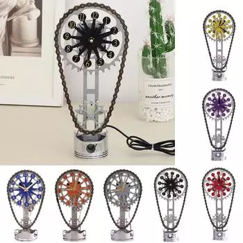 Ремесленные настольные часы, металлические часы с вращающейся шестерней, винтажные часы с цепной шестерней, украшение для дома