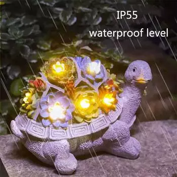 Ремесло из смолы, садовый солнечный свет, статуя черепахи, садовый орнамент, уличный сад, лужайка, двор, лампа, украшения