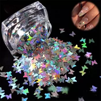 Ремесло Изысканные Простые Ногти-бабочки Блестки Украшение Мода Сияющий Художественный Блеск 3ml/cans