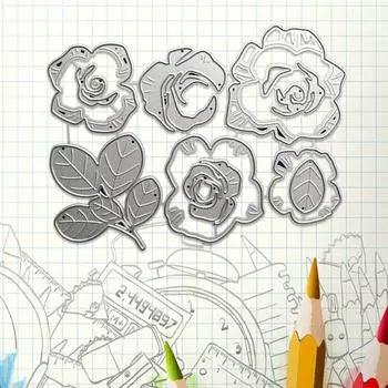 Ремесло многослойные лепестки цветов металлические трафареты трафареты ремесленный нож рамка DIY трафареты форма PA L2L3 1pcs-One-size