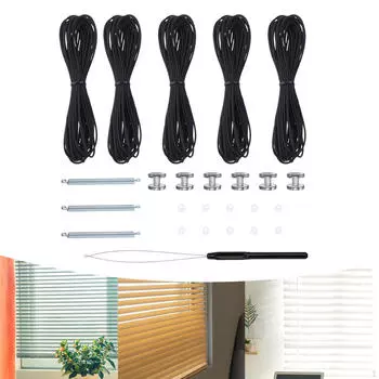 Ремкомплект плиссированного абажура для автодома, заглушка, втулки шнура первой помощи, фиксаторы, фурнитура для шнуров чёрный