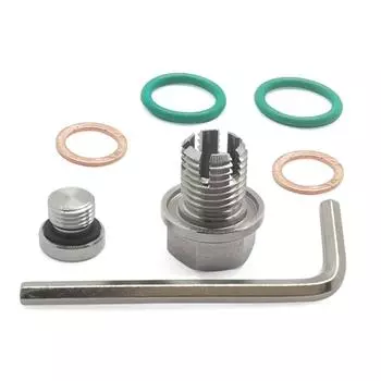 Ремкомплект пробки слива масла из нержавеющей стали с шестигранным ключом, саморезы, ремонтные комплекты с резьбой масляного поддона, герметичная прокладка