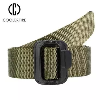 Ремни для мужчин нейлоновые лямки высокого качества армейская ткань на талии тактический военный повседневный дизайнерский холст джинсовый ремень однотонный ремень HB091 125cm чёрный