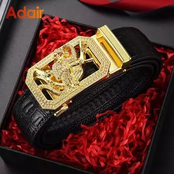 Ремни для мужчин, повседневные дизайнерские деловые роскошные модные известные бренды, мужские ремни с автоматической пряжкой, высококачественный рабочий ремень ZD2152 China&85cm