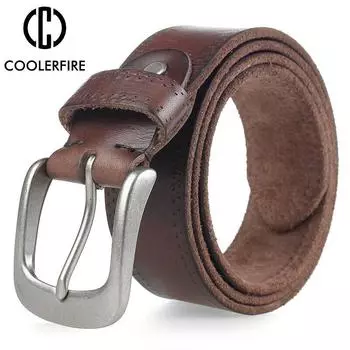 Ремни для мужчин, роскошный дизайнерский высококачественный модный стиль, мужской кожаный ремень, винтажный ковбойский мужской ремень, топ из коровьей натуральной кожиTM069 125cm чёрный