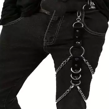 Ремни для ног из поликарбонатной кожи, готические ремни для бедер, сексуальные фиксирующие ремни для ног, аксессуары для джинсовых брюк One size