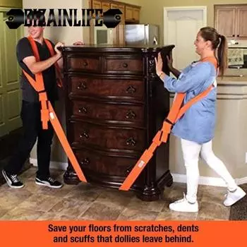 Ремни для переноски мебели, ремни для переноски на плечах и предплечьях, подъемный ремень для тяжелой мебели, подъемный трос, ремень для перемещения жёлтый