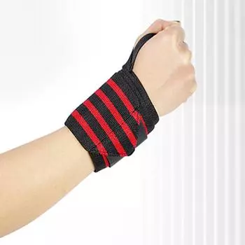 Ремни для поддержки запястья, подъемные ремни и напульсники премиум-класса с петлей для большого пальца для бодибилдинга, силовых тренировок, пауэрлифтинга и кросс-тренинга красный