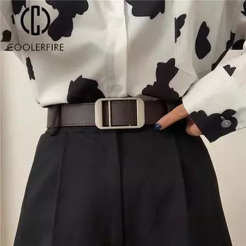 Ремни для женщин из искусственной кожи, модные повседневные дизайнерские знаменитые брендовые женские ремни для джинсов, черные кофейные ремни, женский ремень ZX016 100cm кофейный