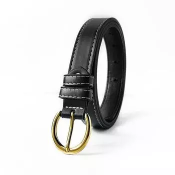 Ремни для женщин, простые модные элитные брендовые кожаные платья высокого качества, юбка с пряжкой для девочек, тонкий пояс в стиле ретро DT152 110cm чёрный