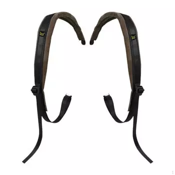 Ремни-гармошки 1 пара, мягкий плечевой ремень, толстый coffee color