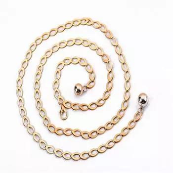 Ремни с высокой талией для женщин, универсальные ремни для вечернего платья, ремни с металлической цепочкой на талии золотой