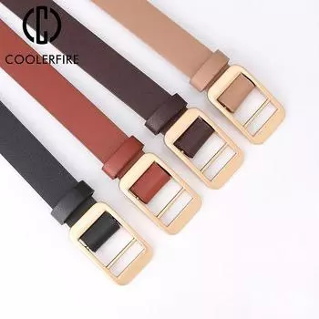 Ремни женские из искусственной кожи, однотонные, модные, повседневные, высококачественные, с пряжкой, ремни для джинсового платья, женский пояс для девочек, AL046 China&105CM чёрный