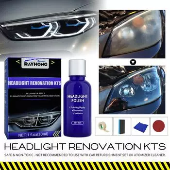 Ремонт автомобильных фар, жидкость, ремонт покрытия автомобильных ламп, ремонт покрытия фар автомобиля, агент по ремонту