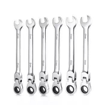 Ремонт автомобиля Двойные головки Двойные головки Трещоточный ключ Быстросъемный 72 зуба Трещоточный комбинированный ключ Ручной инструмент